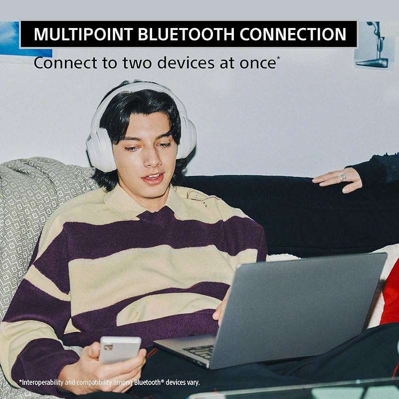Sony ULT WEAR Over-Ear Noise Canceling Bluetooth Headphones with Alexa Built-in, Comfortable Design, 30-Hour Battery, Massive Bass, & Signature Noise Canceling Found in 1000X Series, Black - Image 7