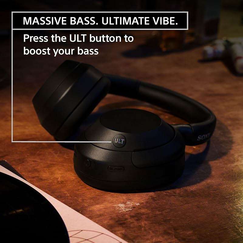 Sony ULT WEAR Over-Ear Noise Canceling Bluetooth Headphones with Alexa Built-in, Comfortable Design, 30-Hour Battery, Massive Bass, & Signature Noise Canceling Found in 1000X Series, Off White - Image 3
