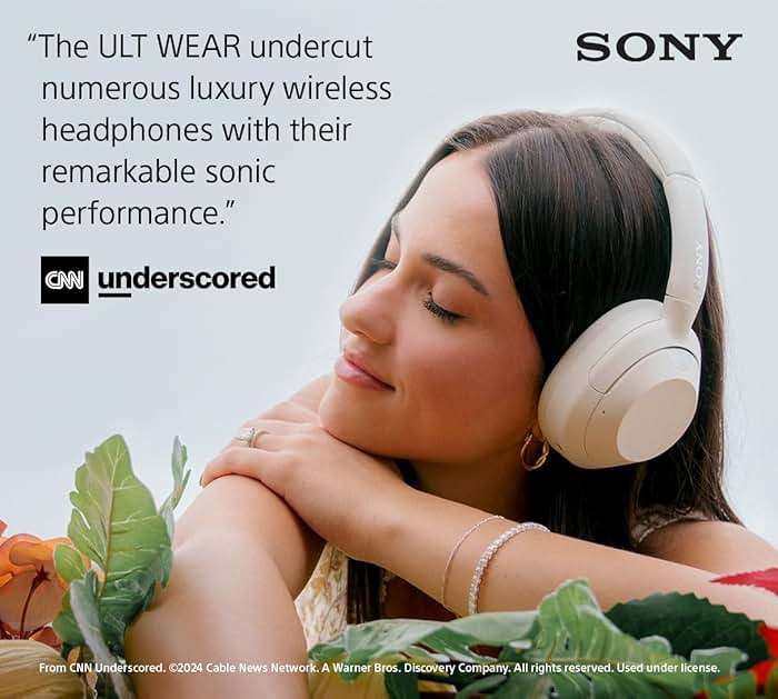 Sony ULT WEAR Over-Ear Noise Canceling Bluetooth Headphones with Alexa Built-in, Comfortable Design, 30-Hour Battery, Massive Bass, & Signature Noise Canceling Found in 1000X Series, Off White - Image 4