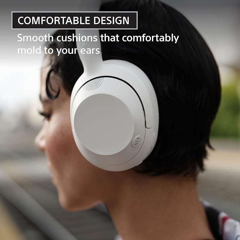 Sony ULT WEAR Over-Ear Noise Canceling Bluetooth Headphones with Alexa Built-in, Comfortable Design, 30-Hour Battery, Massive Bass, & Signature Noise Canceling Found in 1000X Series, Off White - Image 6