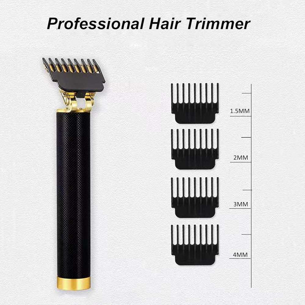 PXLISIE Professional Cordless Hair Clipper and Trimmer for Men, T Blade Zero Gapped Rechargeable Beard Shaver, Hair Cutting Kit With Ear Spoon Tool Set, Black - Image 3
