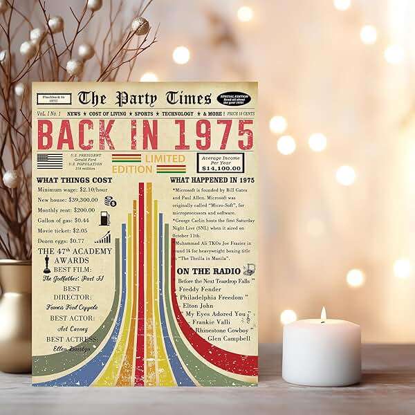 Missonemi Vintage 50th Birthday Card, Happy 50th Birthday Gifts for Him Her, Funny 50 Year Old Birthday Gift Ideas for Couple, Unique 50th Birthday Decorations for Women Men - Image 6