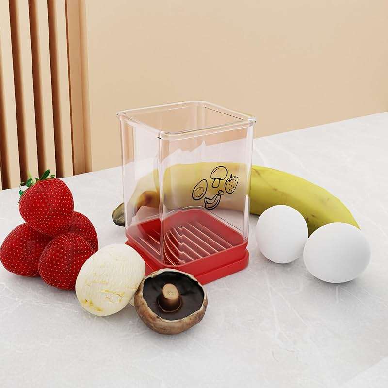 Tewodila Fruit Slicer Cup, Speed Cutter for Strawberry Banana Grape Egg, Stainless Steel Vegetable Cutting Kitchen Gadget, Kitchen Portable Slicing Tool (1 pcs) - Image 2