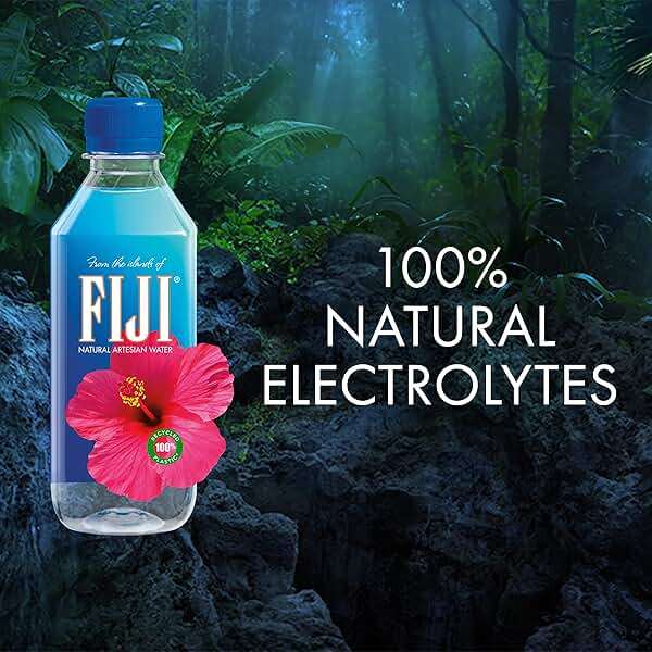 FIJI Natural Artesian Bottled Water 330mL / 11.15 Fl Ounce (Pack of 24) - 100% Natural Electrolytes - NEW - Image 6