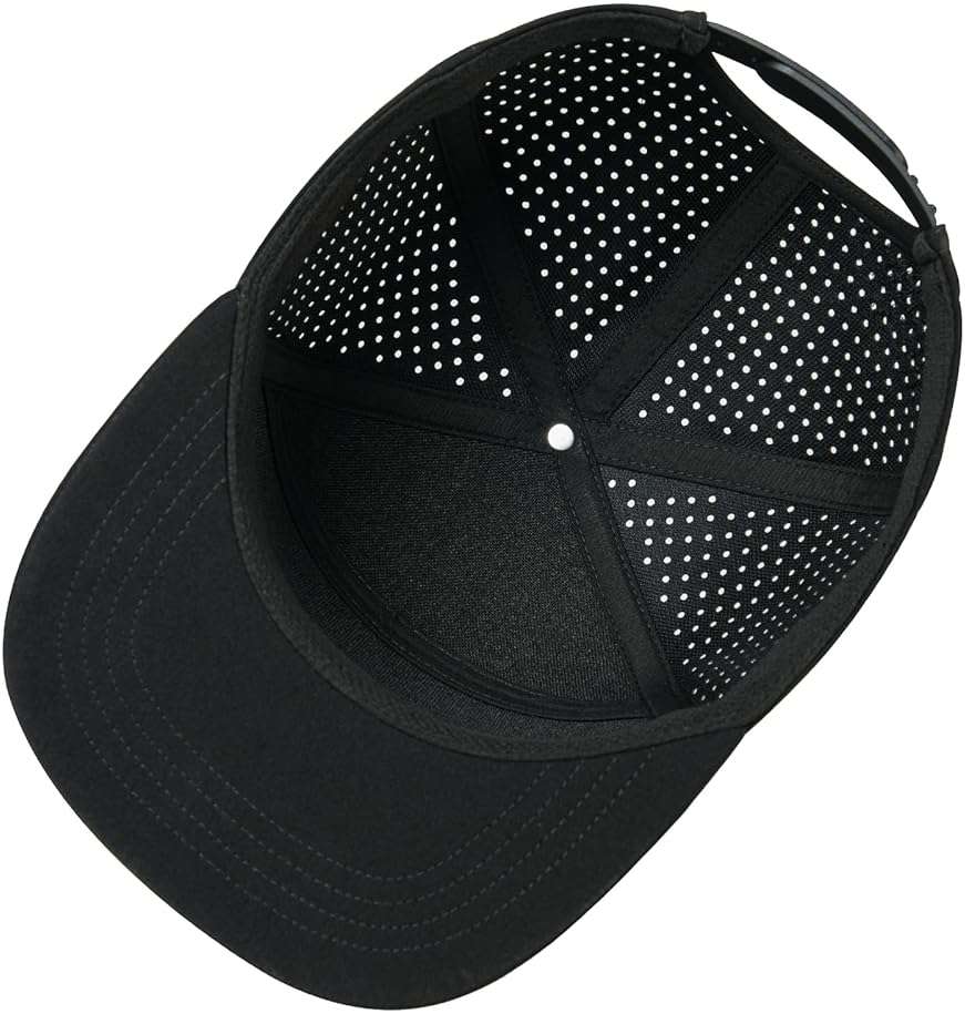 FEINION Men Flat Brim Adjustable Performance Hat Snapback Laser Perforated Baseball Cap - Image 6