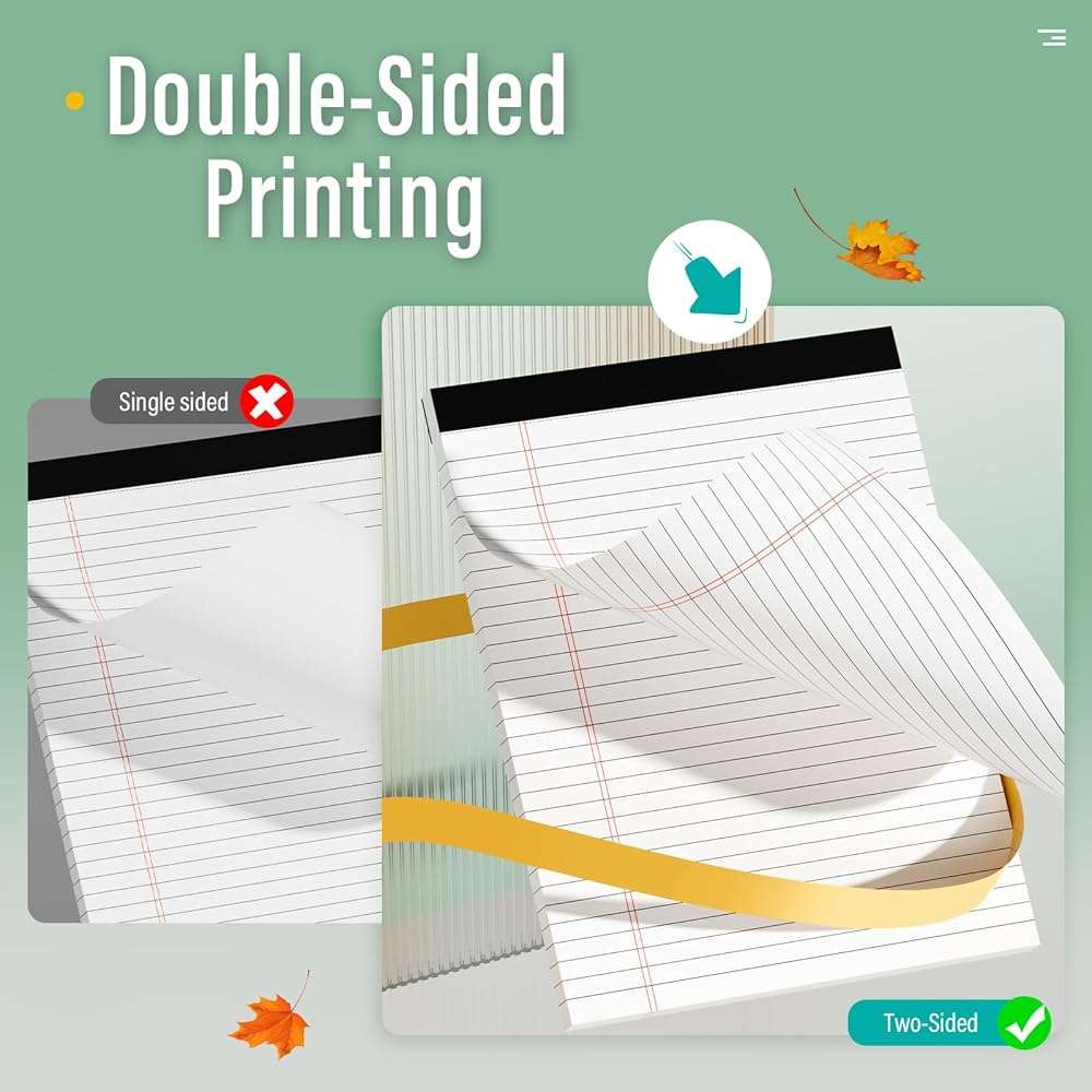 24 Pack Legal Pads 8.5 x 11 Note Pads 8.5 x 11 Inch Notepad 720 Sheets Writing Pads Wide Ruled Lined Paper Pads White Paper Note Pads 8.5 x 11 with 30 Sheets Per Legal Pad for School, Office, Home - Image 3