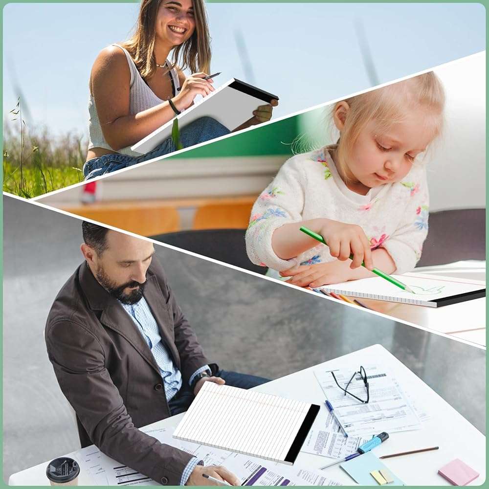 24 Pack Legal Pads 8.5 x 11 Note Pads 8.5 x 11 Inch Notepad 720 Sheets Writing Pads Wide Ruled Lined Paper Pads White Paper Note Pads 8.5 x 11 with 30 Sheets Per Legal Pad for School, Office, Home - Image 7