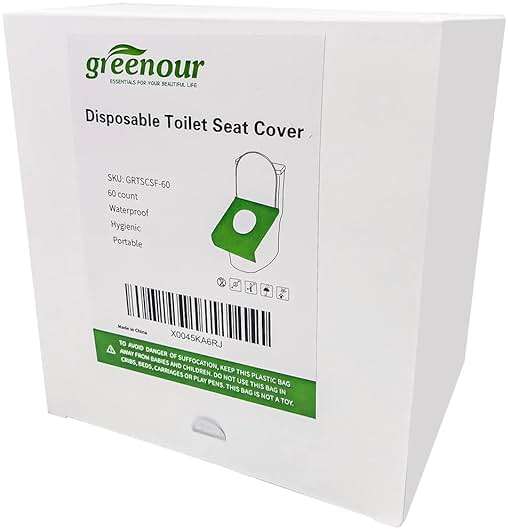 Greenour Disposable Toilet Seat Covers | 60 Travel Pack | Extra Thick & Waterproof | Sticker-Free Design for Adults & Kids | Great for Public Toilets (Airplane, Restroom, Outdoors) - Image 3