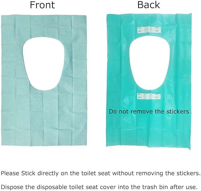 Greenour Disposable Toilet Seat Covers | 60 Travel Pack | Extra Thick & Waterproof | Sticker-Free Design for Adults & Kids | Great for Public Toilets (Airplane, Restroom, Outdoors) - Image 5