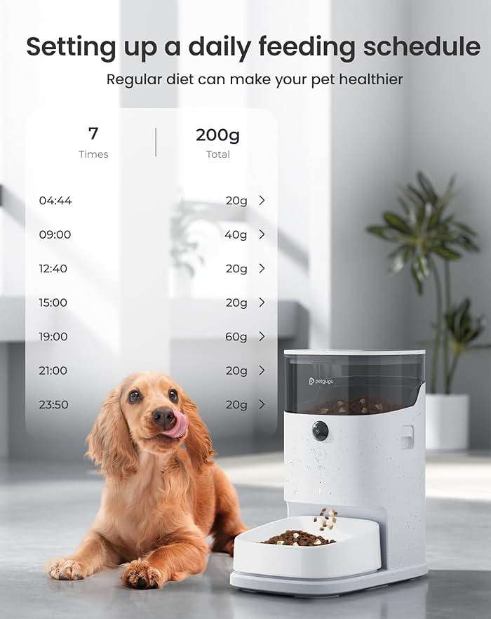 PF2 2.4G Healthy Automatic Cat feeder, 3.5L Automatic Dog Feeder with Video and Voice Call, APP data monitoring, Ceramic Bowl, Customized Timed Feeding,Freshness Preservation,Easy Removal for Cleaning - Image 3