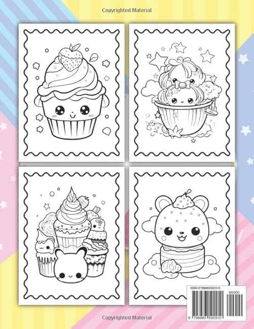 Kawaii Coloring Book: Animals, Food, Sushi, Unicorn, Clouds And More to Discover This Kawaii Coloring Book For All Ages (Kawaii Coloring Books) - Image 2