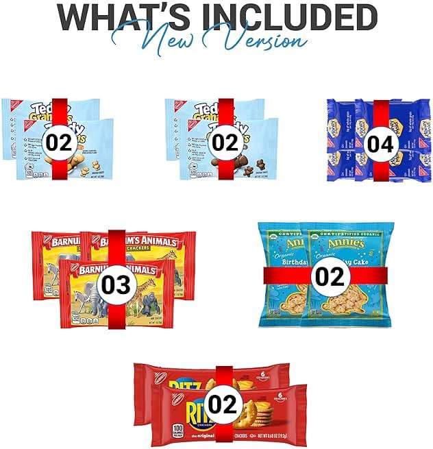 Crackers Variety Pack Individually Wrapped Assortment Sampler Bulk Care Package, Including Crackers and Cheese Snack Pack, Peanut Butter, Lance, Ritz, Honey Maid, Cheez-Its - Snack Pack (41 Count). - Image 3