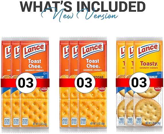 Crackers Variety Pack Individually Wrapped Assortment Sampler Bulk Care Package, Including Crackers and Cheese Snack Pack, Peanut Butter, Lance, Ritz, Honey Maid, Cheez-Its - Snack Pack (41 Count). - Image 4