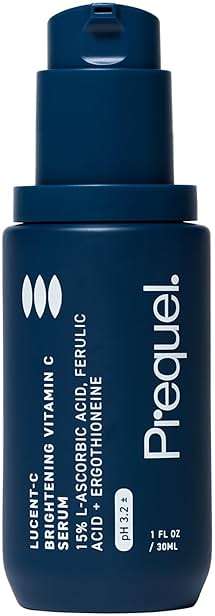 Prequel Skin Lucent-C, Vitamin C Serum for Face. Professional Facial L-Ascorbic Acid, Ferulic Acid Formula with Niacinamide. Clinical Skincare for Luminous Firm Skin. 1oz Pump - Image 1