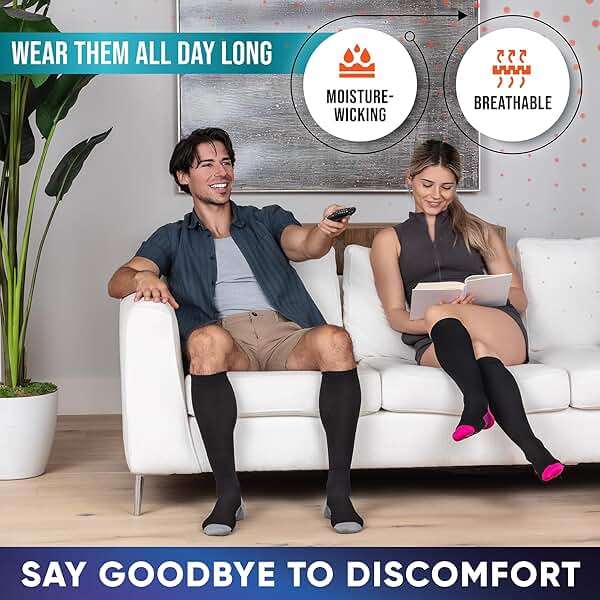 Compression Socks for Women & Men 20-30 mmHg – Circulation Support for Nurses, Travel, Flight, Running & Everyday Wear - Image 3