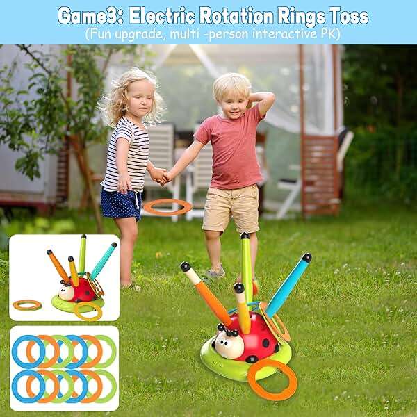 Engfa 3 in 1 Musical Jump, Toss Ring Game and Stomping Launch Rocket Launcher for Kids Toys for Girls Boys 3-5, Sports & Outdoors Toy for Ages 5-7 with Remote Control Outside Toys for Kids Ages 4-8 - Image 6
