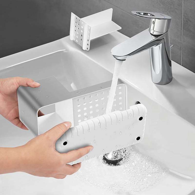 PARKMANI Toothbrush Holders for Bathroom Countertop Organizer, Brushed Nickel Tooth Brush Holder, Kids Electric Toothbrush and Toothpaste Holder with Drainage (Brushed Silver) - Image 6