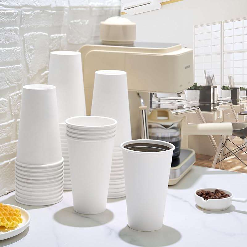 LITOPAK 1000 pack 16 oz Disposable Paper Coffee Cup, Hot Paper Coffee Cups, 16 oz White Paper Cups for Offices, Schools, Shops, Restaurants - Image 7
