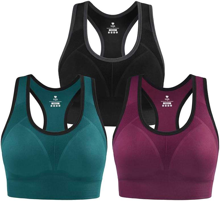IUGA Sports Bras for Women High Impact Racerback Sports Bra Seamless Padded Sports Bra Yoga Bras Workout Bra Activewear Bra - Image 1
