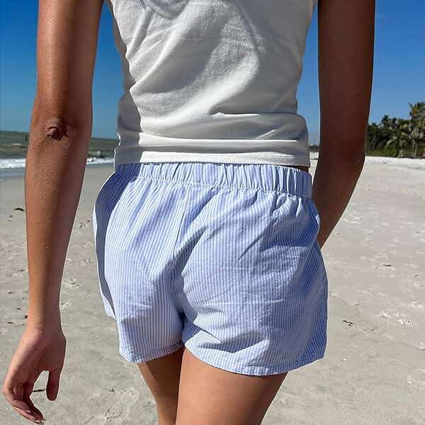 Y2k Plaid Shorts Cute Baggy Ginghem Boxer Shorts for Women Checked Lounge Pajama Bottom Preppy Sleep Pj Shorts - Image 4
