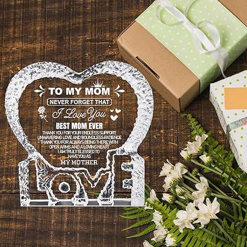 K-MLICE Mothers Day Mom Gifts, Gifts for Mom from Daughter Son K9 Crystal Keepsake Birthday Gifts for Mom Anniversary Christmas Mama to My Mom Best Presents - Image 2