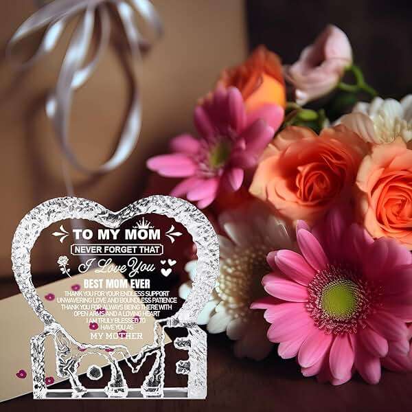 K-MLICE Mothers Day Mom Gifts, Gifts for Mom from Daughter Son K9 Crystal Keepsake Birthday Gifts for Mom Anniversary Christmas Mama to My Mom Best Presents - Image 5
