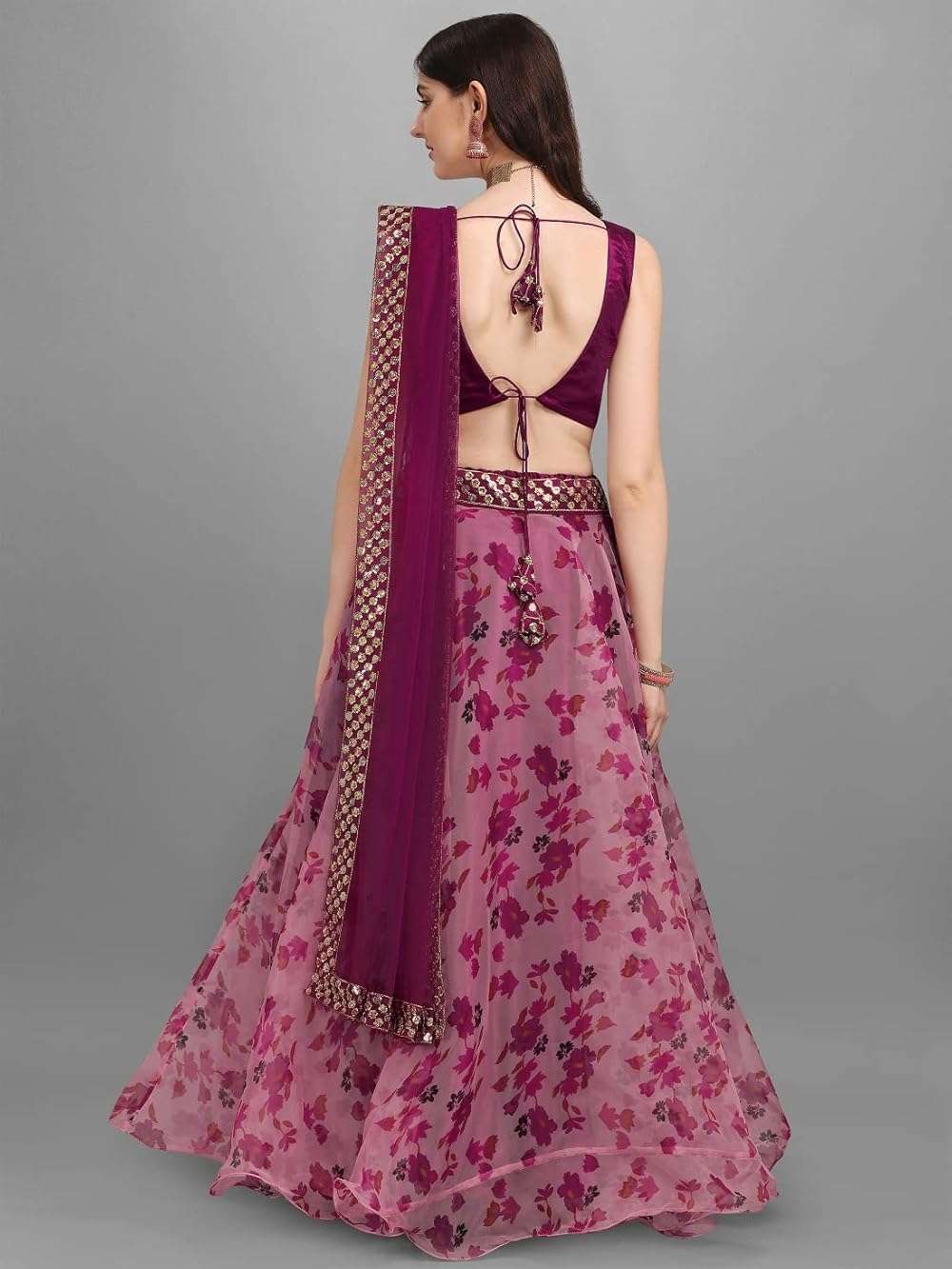 STELLACOUTURE indian ready to wear lehenga choli for women flared party night with stitched blouse 8210-U - Image 5