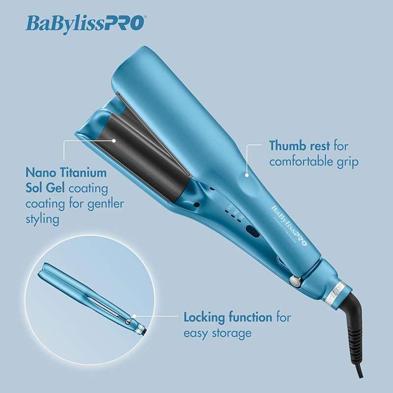 BaBylissPRO® Nano Titanium™ COMPACT TOOLS deliver full power in a compact size - deep waver, hair dryer, hot air brush, paddle brush, wand - Image 5