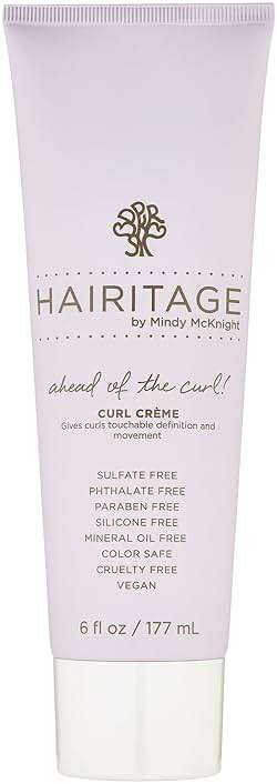 Hairitage Hydrating Jojoba Oil Curl Cream for Curly Hair - Moisturizing Anti Frizz Styling Product for High Definition Curls for Women + Men - Bounce + Shine for Fine + Thick Hair - Color Safe + Vegan - Image 1
