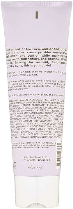 Hairitage Hydrating Jojoba Oil Curl Cream for Curly Hair - Moisturizing Anti Frizz Styling Product for High Definition Curls for Women + Men - Bounce + Shine for Fine + Thick Hair - Color Safe + Vegan - Image 2