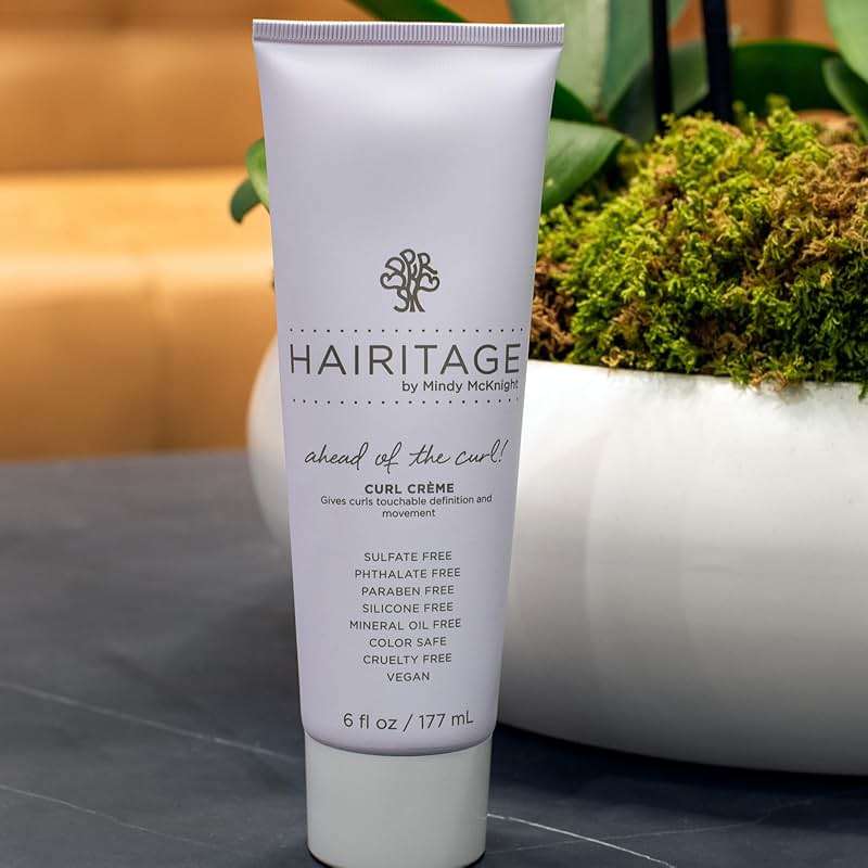 Hairitage Hydrating Jojoba Oil Curl Cream for Curly Hair - Moisturizing Anti Frizz Styling Product for High Definition Curls for Women + Men - Bounce + Shine for Fine + Thick Hair - Color Safe + Vegan - Image 3