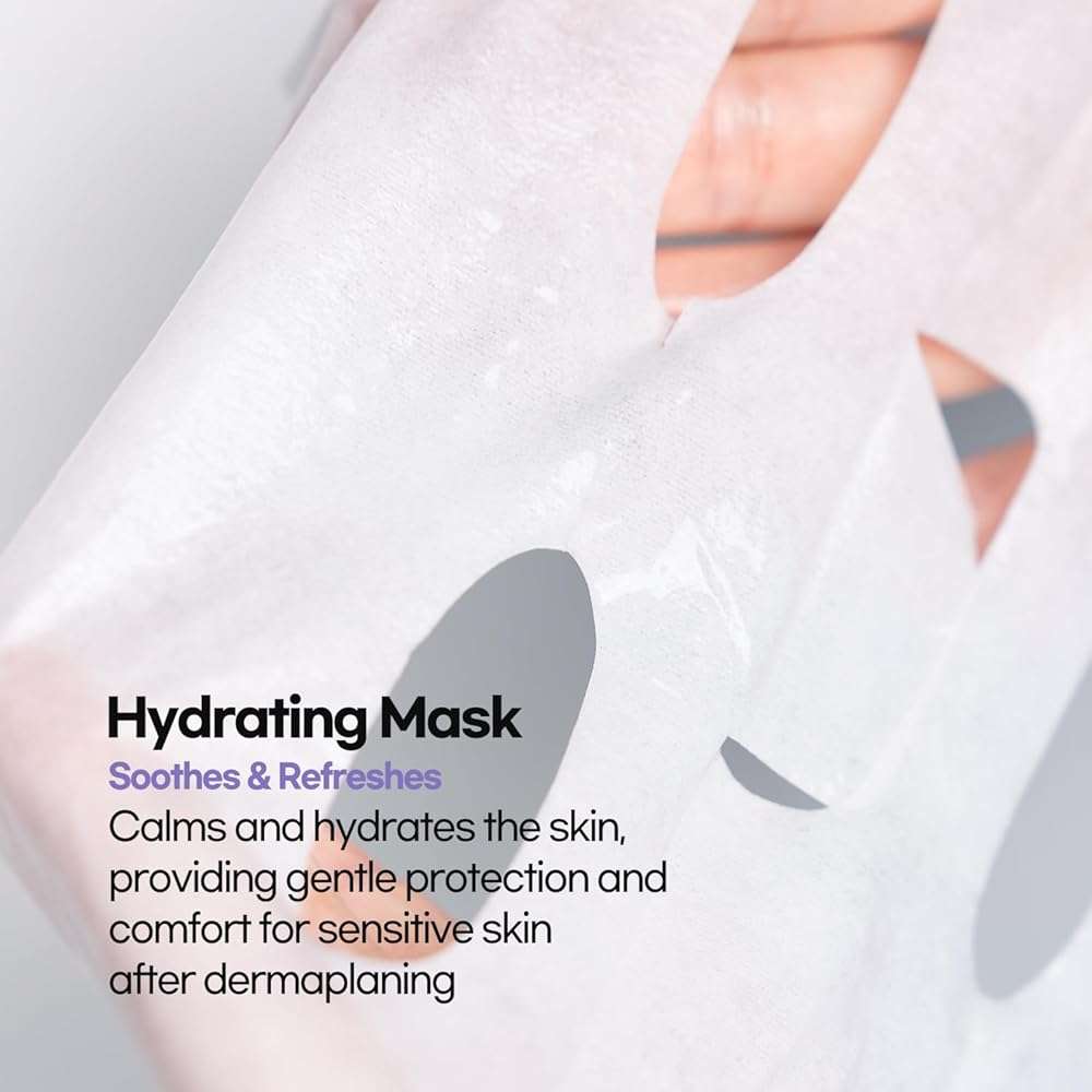 epielle & Tinkle Complete Safe Dermaplane Starter Kit: Safe Facial Renewal System Cleanser, Multi-Balm, Dermaplane Tool, Hydrating Mask & Serum, Peach Fuzz Removal Stocking Stuffer Dermaplaning Kit - Image 4