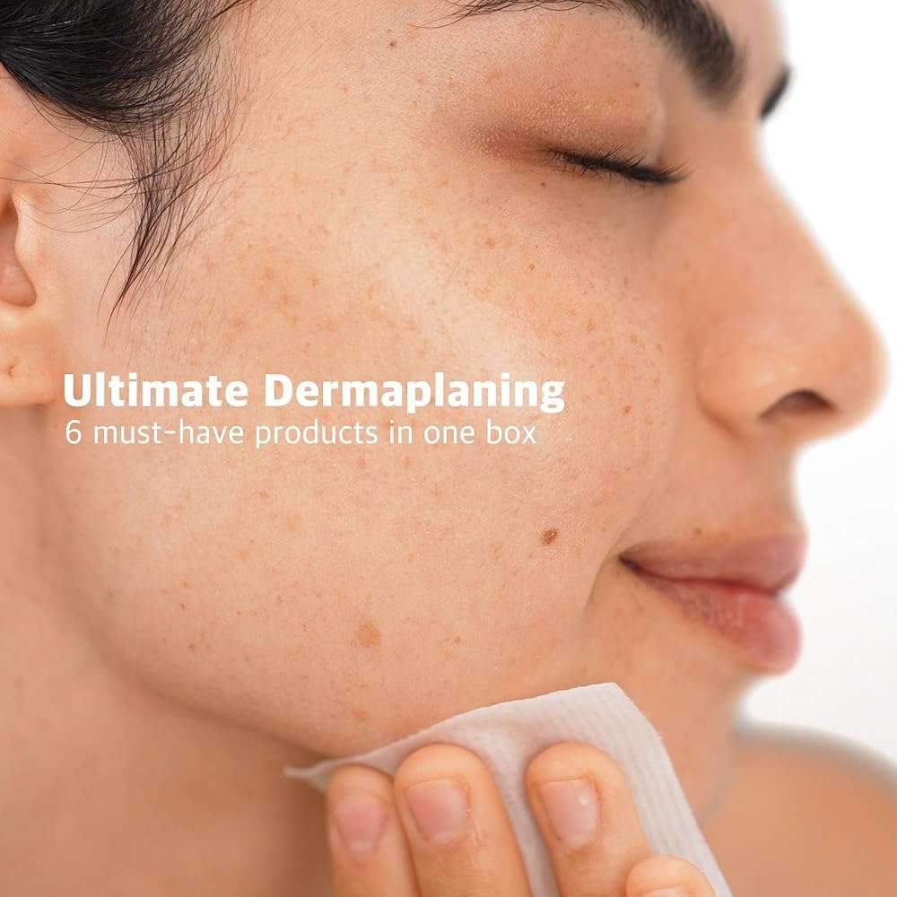 epielle & Tinkle Complete Safe Dermaplane Starter Kit: Safe Facial Renewal System Cleanser, Multi-Balm, Dermaplane Tool, Hydrating Mask & Serum, Peach Fuzz Removal Stocking Stuffer Dermaplaning Kit - Image 7