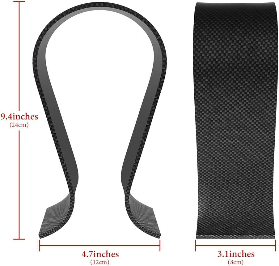 GEEKRIA Acrylic Omega Headphone Stand for On-Ear, Over-Ear Headphones, Gaming Headset Stand, Desk Display Hanger Compatible with Sony WH-1000XM6, WH-1000XM5, Beats Solo 4, Studio Pro (Black) - Image 2