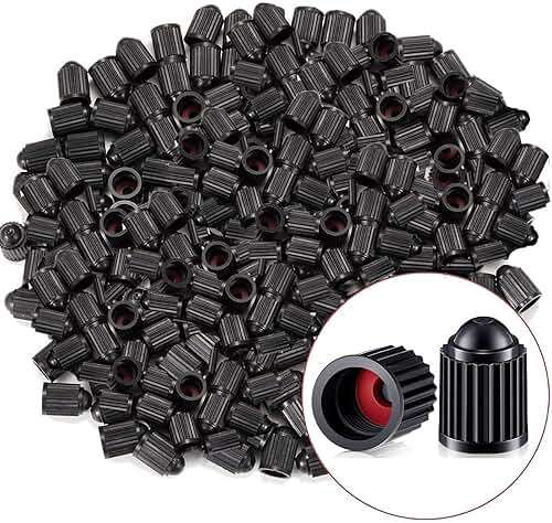 1000 Pcs Tire Valve Stem Caps Z-oneMart Plastic Black Tire Valve Caps for car Tires Universal Heavy-Duty Stem Covers for Car Leak Proof Stem Cover for SUV Truck Bike Bicycle Motorcycles Wheel - Image 1