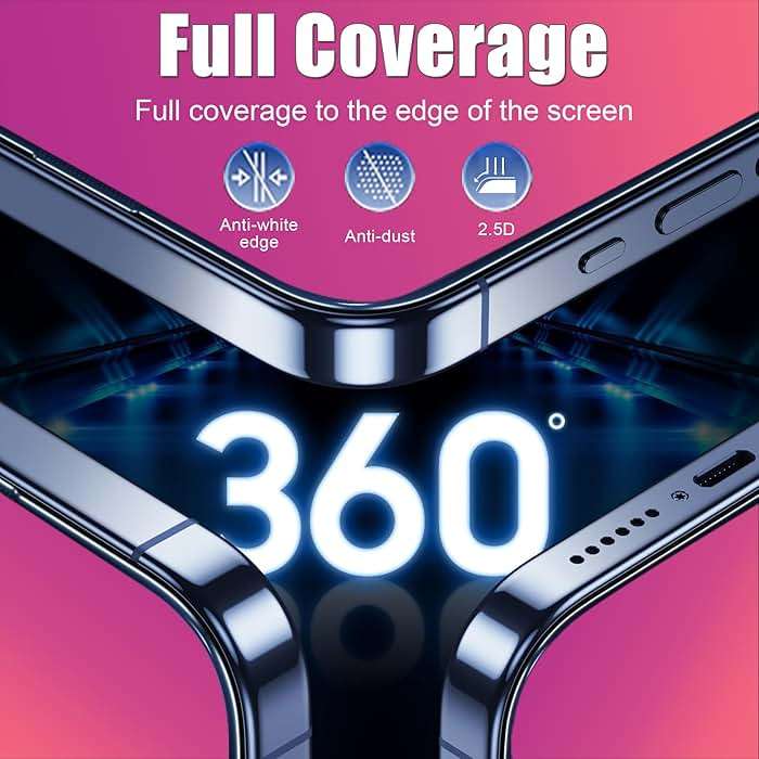 2 Pack for iPhone 15 and for iPhone 14 Pro Privacy Screen Protector Gradient colorful 25° Anti-Spy Tempered Glass for 14Pro Anti-Bluelight Easy Installation Frame Full Coverage shatterproof 6.1 inch - Image 4