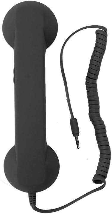 3.5mm Vintage Retro Telephone Handset, Cell Phone Receiver, Radiation Proof Retro Handset, Microphone Speaker for Cellphone Smartphone, Handheld Old Telephone Headset (Black) - Image 7