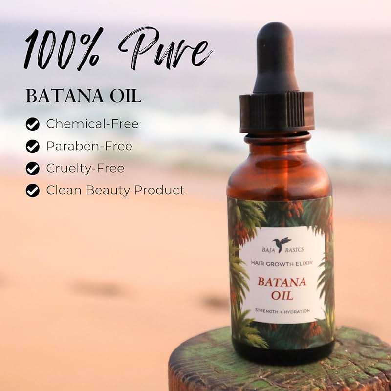 Baja Basics Batana Oil for Hair Growth with Argan Oil for Hair, Jamaican Black Castor Oil, Thickening, Strengthening, Moisturizing, Hydrating for Dry Hair and All Hair Types for Men and Women 1oz - Image 5