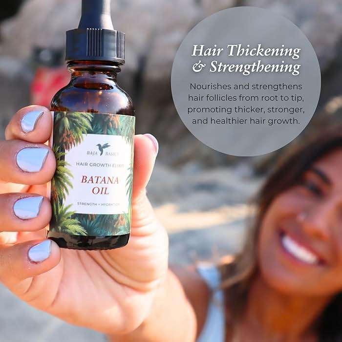 Baja Basics Batana Oil for Hair Growth with Argan Oil for Hair, Jamaican Black Castor Oil, Thickening, Strengthening, Moisturizing, Hydrating for Dry Hair and All Hair Types for Men and Women 1oz - Image 6