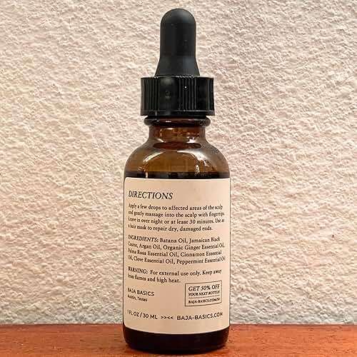 Baja Basics Batana Oil for Hair Growth with Argan Oil for Hair, Jamaican Black Castor Oil, Thickening, Strengthening, Moisturizing, Hydrating for Dry Hair and All Hair Types for Men and Women 1oz - Image 7
