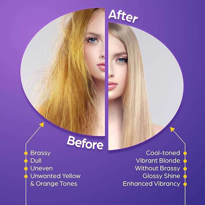 Herbishh Purple Shampoo for Blonde Hair 16.9 fl. Oz, Eliminates Yellow & Brassy Undertones from Silver & Highlighted Hair, Deep Cleansing Shampoo, Frizz Control & Color Protection - Image 3