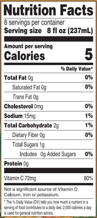 Langers 5 Calorie Orange Juice Cocktail, 64 Fl Oz (Pack of 8) - Image 3