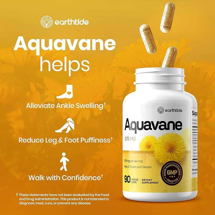 Aquavane Natural Diuretic Relief for Swollen Feet, Ankles, & Legs - Potent Herbal Water Pills for Water Retention, Swell No More with Powerful Extracts, Ideal for Reducing Leg & Foot Swelling - Image 4