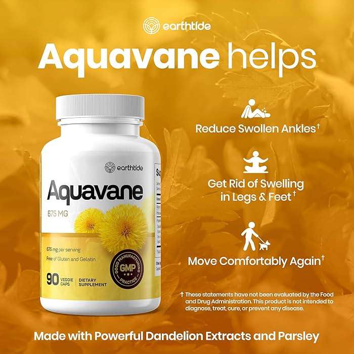 Aquavane Natural Diuretic Relief for Swollen Feet, Ankles, & Legs - Potent Herbal Water Pills for Water Retention, Swell No More with Powerful Extracts, Ideal for Reducing Leg & Foot Swelling - Image 7