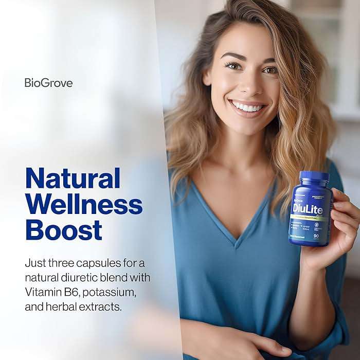 Water Pills for Swollen Feet & Legs (Easy-to-Swallow) Reduces Water Retention, Puffiness Without Side Effects - Top Value & Quality for Water Weight Loss - Diulite Will Have a Fast Effect on Your Body - Image 2