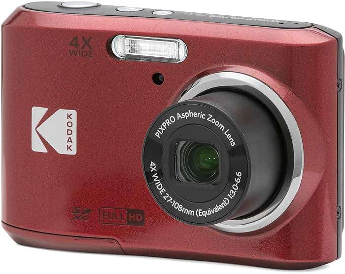 Kodak PIXPRO FZ45 16MP Digital Camera 4X Optical Zoom 27mm Wide Angle 1080P Full HD Video 2.7" LCD Camera (Red) + 64GB Card and Reader + Case + Memory Wallet + Tripod + Cleaning Bundle - Image 5