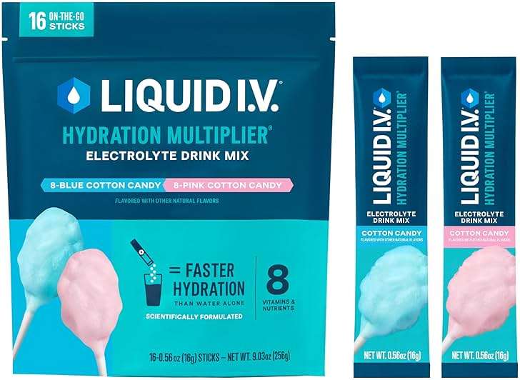 Liquid I.V.® Hydration Multiplier - Cotton Candy | Electrolyte Powder Drink Mix | 1 Pack (16 Servings) - Image 1