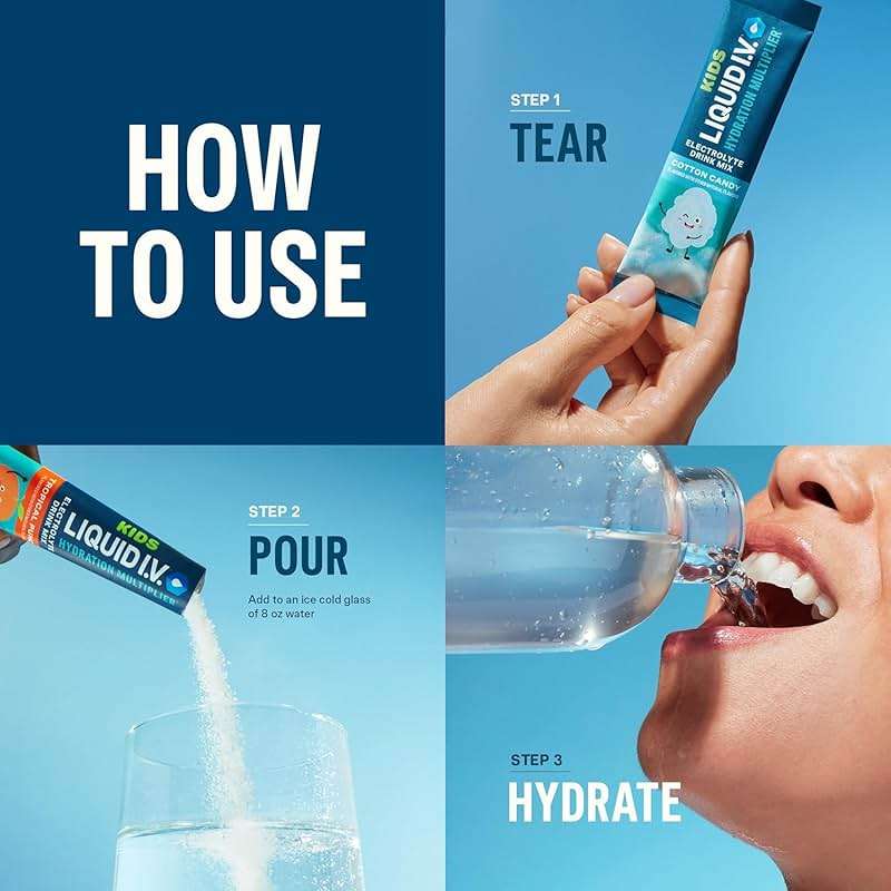 Liquid I.V.® Hydration Multiplier - Cotton Candy | Electrolyte Powder Drink Mix | 1 Pack (16 Servings) - Image 6