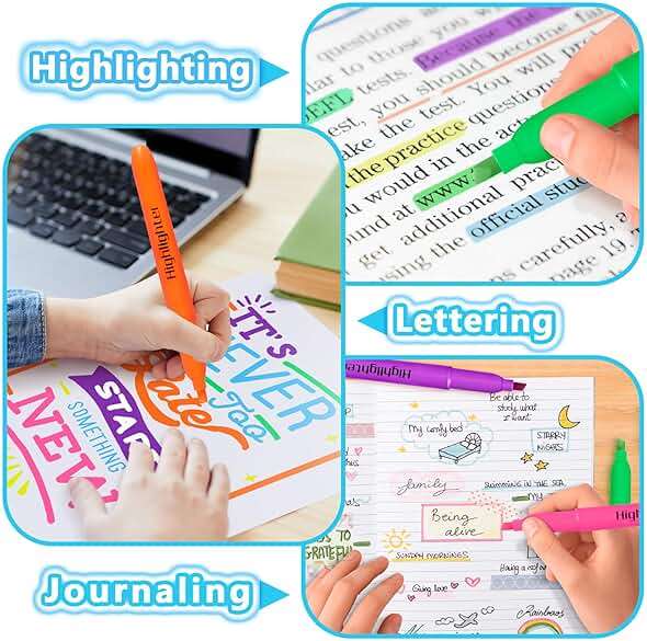 Duchong 108 Highlighters Bulk, Highlighters Assorted Colors, Chisel Tip Dry-Quickly No Bleed Highlighter, Office Classroom Must Have, Back to School Supplies for Teachers(Multicolor) - Image 6