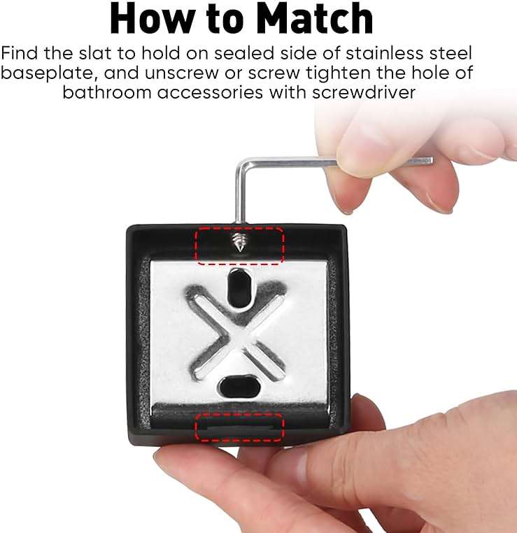 BlumWay 5-Pieces Matte Black Bathroom Accessories Set, 16 Inch Bathroom Hardware Set, SUS304 Stainless Steel Bath Towel Bar, Toilet Paper Holder,Towel Racks for Bathroom Wall Mounted - Image 9
